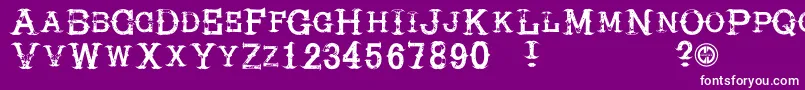 Hireacowboy Font – White Fonts on Purple Background