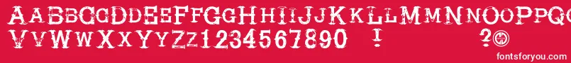 Hireacowboy Font – White Fonts on Red Background