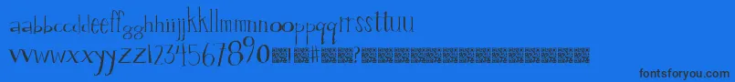 Valuestamp Font – Black Fonts on Blue Background