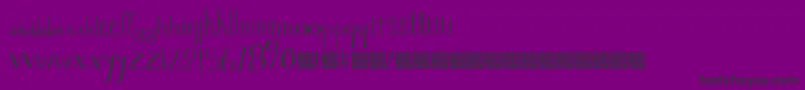 Valuestamp-Schriftart – Schwarze Schriften auf violettem Hintergrund