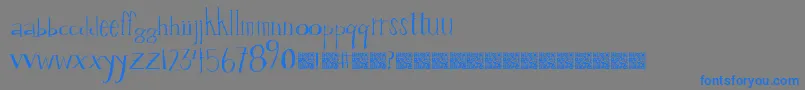 Valuestamp-Schriftart – Blaue Schriften auf grauem Hintergrund