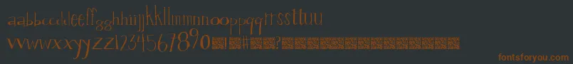 Valuestamp-fontti – ruskeat fontit mustalla taustalla