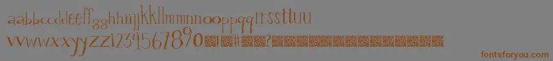 Valuestamp Font – Brown Fonts on Gray Background