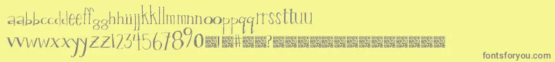 Valuestamp Font – Gray Fonts on Yellow Background