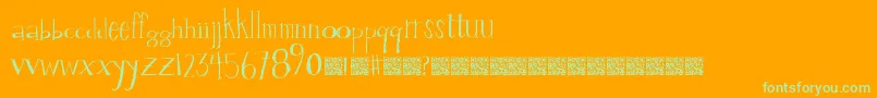 Valuestamp Font – Green Fonts on Orange Background