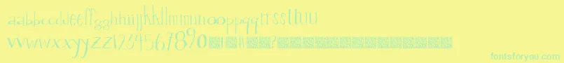 Valuestamp Font – Green Fonts on Yellow Background