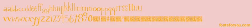 Valuestamp Font – Orange Fonts on Pink Background