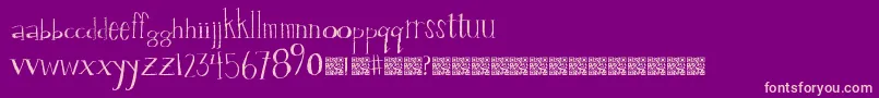 Valuestamp Font – Pink Fonts on Purple Background