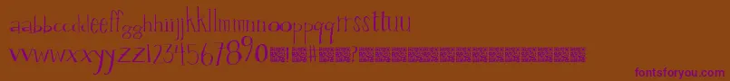 Valuestamp Font – Purple Fonts on Brown Background