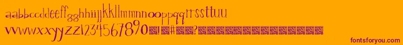 Valuestamp Font – Purple Fonts on Orange Background