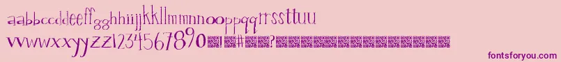Valuestamp Font – Purple Fonts on Pink Background