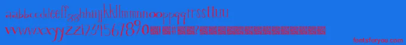 Valuestamp Font – Red Fonts on Blue Background