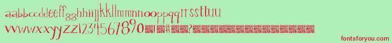 Valuestamp Font – Red Fonts on Green Background