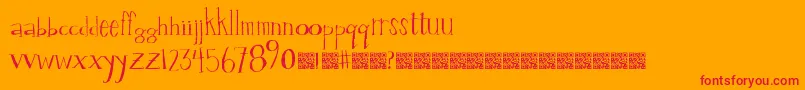 Valuestamp Font – Red Fonts on Orange Background