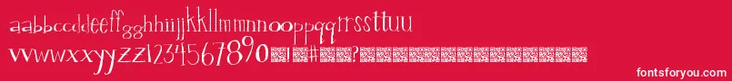 Valuestamp-fontti – valkoiset fontit punaisella taustalla