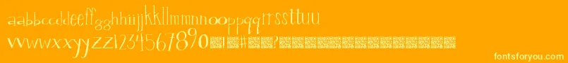 Valuestamp Font – Yellow Fonts on Orange Background