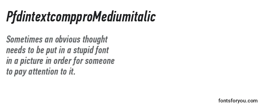 PfdintextcompproMediumitalic-fontti