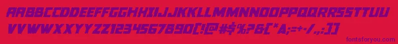 Colossusital Font – Purple Fonts on Red Background