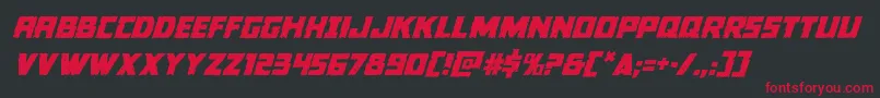 Colossusital Font – Red Fonts on Black Background