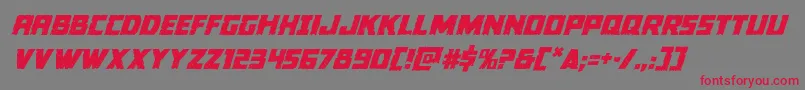 Colossusital Font – Red Fonts on Gray Background