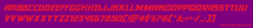 Colossusital Font – Red Fonts on Purple Background