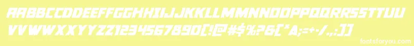 Colossusital Font – White Fonts on Yellow Background