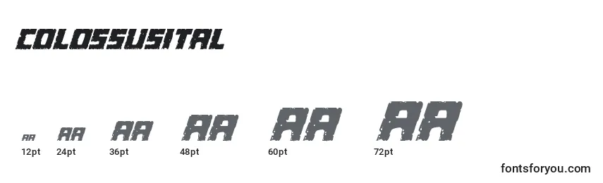 Colossusital Font Sizes