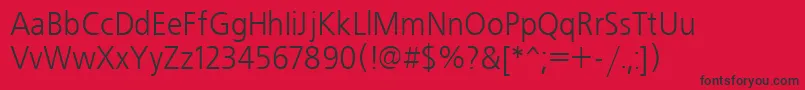 フォントFreeset90n – 赤い背景に黒い文字