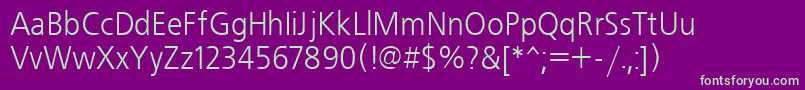 フォントFreeset90n – 紫の背景に緑のフォント