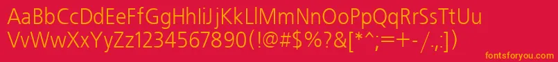 Freeset90n Font – Orange Fonts on Red Background
