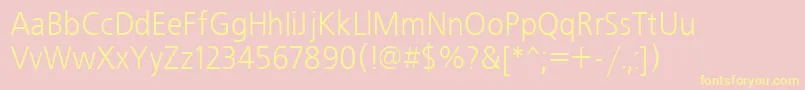 Freeset90n Font – Yellow Fonts on Pink Background