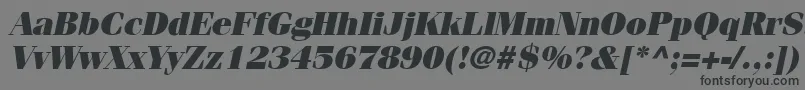 Шрифт CompendiumBlackSsiBlackItalic – чёрные шрифты на сером фоне