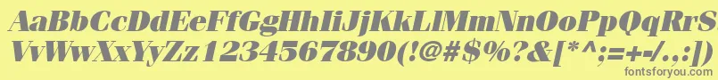 fuente CompendiumBlackSsiBlackItalic – Fuentes Grises Sobre Fondo Amarillo