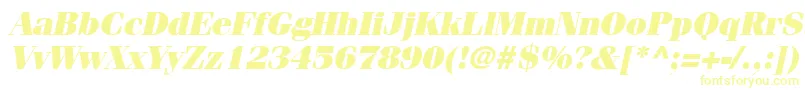フォントCompendiumBlackSsiBlackItalic – 黄色のフォント