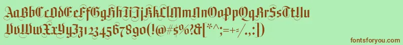 Plagwitz Font – Brown Fonts on Green Background