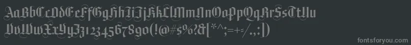 Шрифт Plagwitz – серые шрифты на чёрном фоне