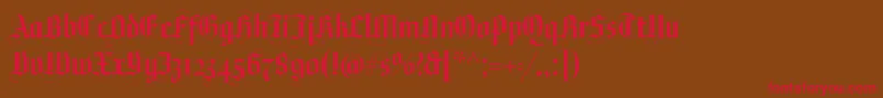 Plagwitz Font – Red Fonts on Brown Background