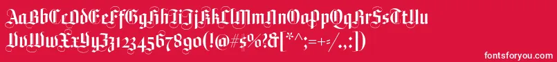 Plagwitz Font – White Fonts on Red Background