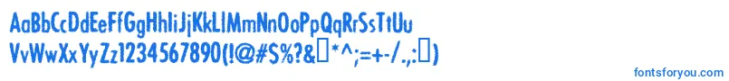 フォントBonViveur – 白い背景に青い文字