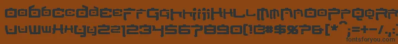NipponTechBold-fontti – mustat fontit ruskealla taustalla