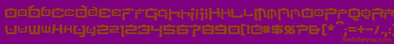 NipponTechBold Font – Brown Fonts on Purple Background