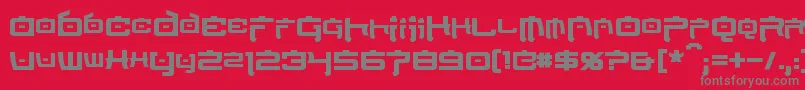 NipponTechBold Font – Gray Fonts on Red Background