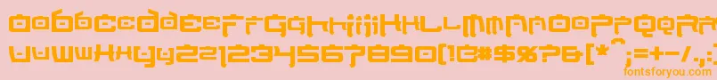 NipponTechBold Font – Orange Fonts on Pink Background