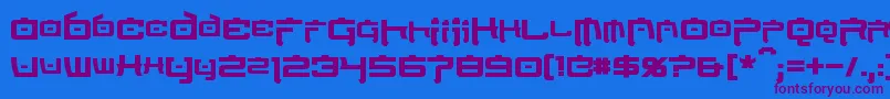 NipponTechBold Font – Purple Fonts on Blue Background