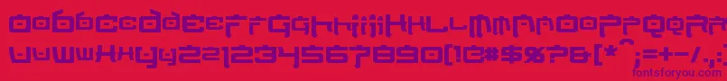 NipponTechBold Font – Purple Fonts on Red Background