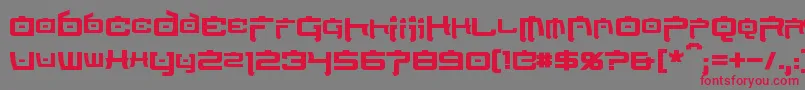 NipponTechBold Font – Red Fonts on Gray Background