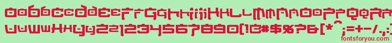 NipponTechBold Font – Red Fonts on Green Background
