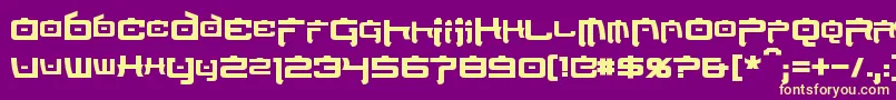 NipponTechBold Font – Yellow Fonts on Purple Background