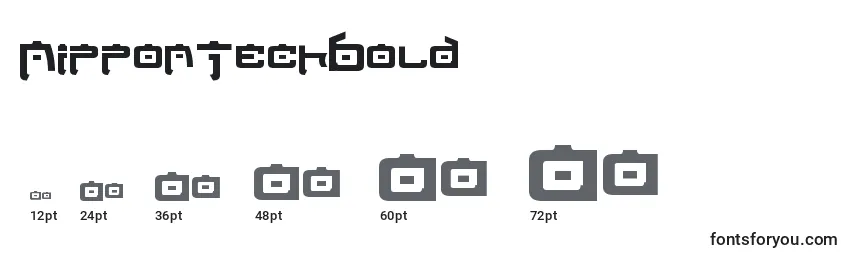 NipponTechBold Font Sizes