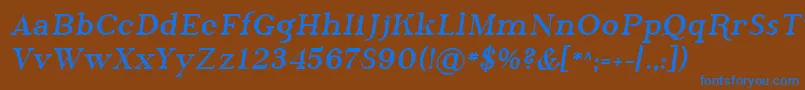 Sfphosphorusbromide Font – Blue Fonts on Brown Background